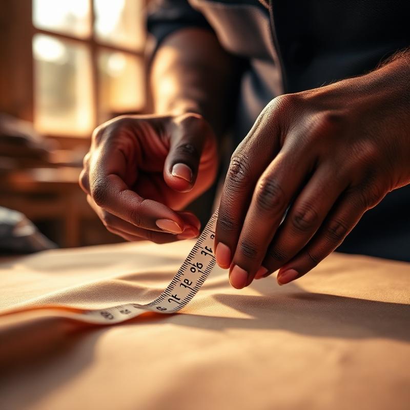 Tailor measuring fabric